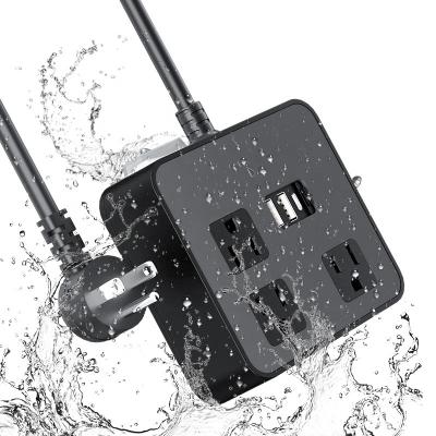 China Commercial Standard USA Rubik's Cube Socket Power Waterproof Strip Flat Plug for Garden Lighting BBQ Camping Garage for sale