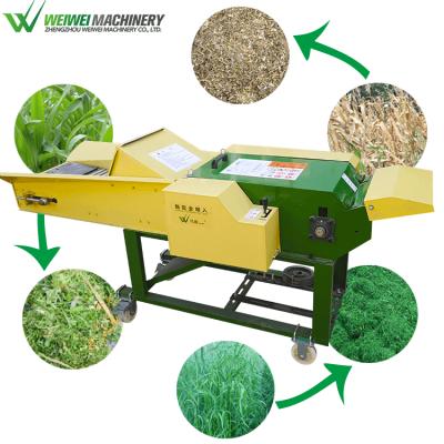 China Zhengzhou weiwei alfalfa silage and feed animal grass cutter for horses dry grass laminitic cattle feed gasoline chaff cutter for sale