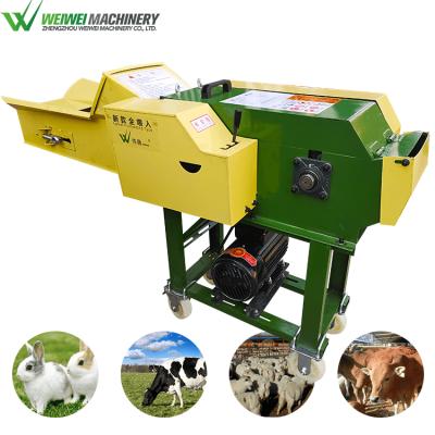 China Weiwei Zhengzhou Silage and Feed Animal Grass Cutter Forage Chopper Small Movable Top Grade Animal Feed Hay Chaff Cutter for sale