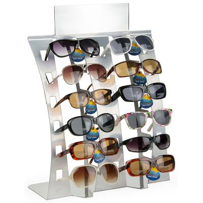 China Easy Assembly Eyeglass Display, Countertop, Holds 12 Pairs Of Display Rack Sunglass With Mirror for sale