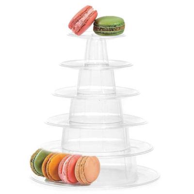 China Eco-friendly Acrylic Display Cake Dessert Tower Stand 6 Tier Wedding Valentine's Day Birthday Wedding Supplies for sale