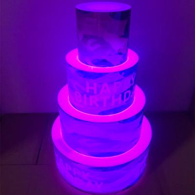 China Customized Modern Custom Factory LED CAKE DISPLAY STAND WITH GREAT PRICE for sale