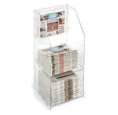 China Countertop Plerspex Magazine Rack Eco - Friendly Newspaper Rack for sale