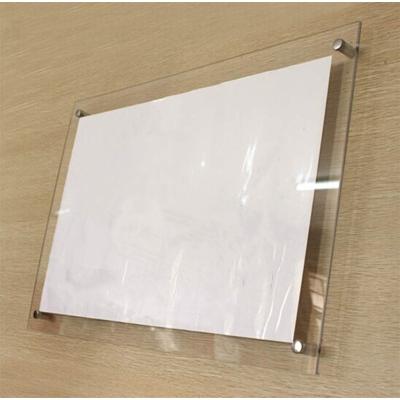 China Custom Factory Customized Modern A4 Display Wall Mounted Acrylic Frame With High Quality for sale