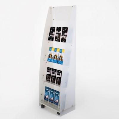 China Advertising acrylic slap-up brochure display stand 4 tier with header for wholesale for sale