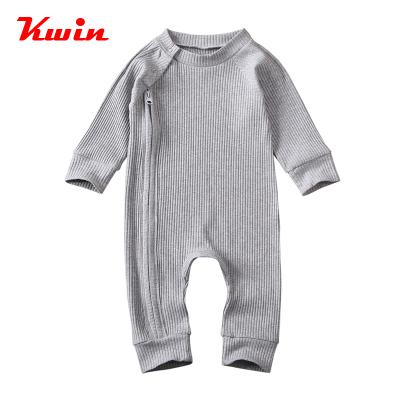 China 100% Cotton Customized Baby Rompers Autumn Kids Clothing Sleeves Kids Clothing Baby Pajamas Long With Zipper for sale