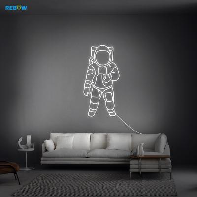 China Dropshipping Warehouse Rebow Cosmonaut Letters Silicone IP68 Lights Acrylic Glass Neon Sign Led for sale