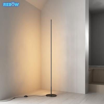 China Rebow Modern Wall Standing Floor Lamp Shade Home Deco Led Corner Lamp Corner Floor Lamp Light for sale