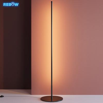 China Rebow RGB floor standing home deco wall standing modern colorful led lampshade corner lamp for sale