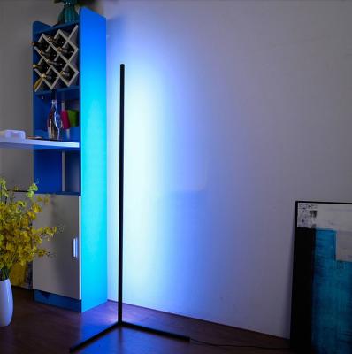 China Floor Standing Lampshade Drop Shipping Colorful Floor Lamp Nordic Standing Corner Decoration RGB LED Floor Lamp With Remote Controller for sale