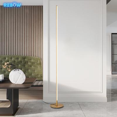 China Rebow Standing Arc Floor Lamp Shade RGB DropShipping White Led Corner Home Deco Light for sale