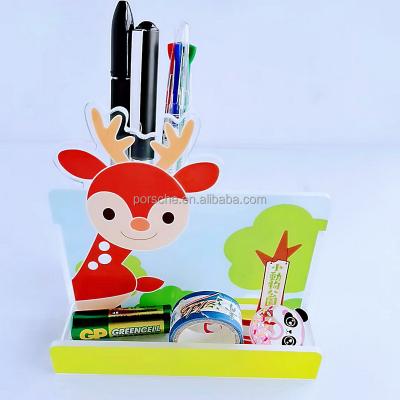 China Creative Simple Acrylic Pen Holder High Quality Plastic Acrylic Desktop Decoration Student Storage Pen Holder for sale