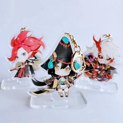 China Plastic Custom Dual-function Accessories Acrylic Products Acrylic Character Standee And Key Chain For Cartoon Figures Products for sale