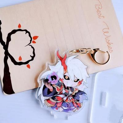 China Hot-selling Popular Standee Products Cartoon Toy 2022 Custom Transparent Anime Figure Display Stand Acrylic Key Chain for sale