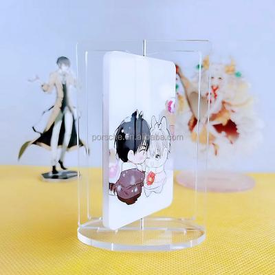 China Deploying Custom High Quality Merchandise Anime Advertising Acrylic Double Sided Rotary Standee Acrylic Display Rack for sale