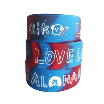 China Cheap custom made custom logo manufacturing casual/sports printing promotional elastic rubber wristband silicon wristband for sale