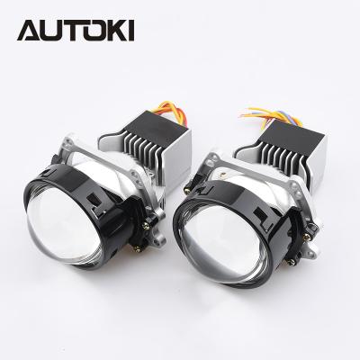 China 2021 New Product AUTOKI Brand 70W High Low Beam LED Lens BI LED Projector Bi Lens For H4 H7 9005 Headlight 9006 3.0inch for sale