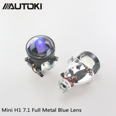 China H1 metal 7.1 inch up lens AUTOKI 2018 full mini 2.5 xenon headlight hid projectors lens, headlight retrofit bi xenon lenes for sale