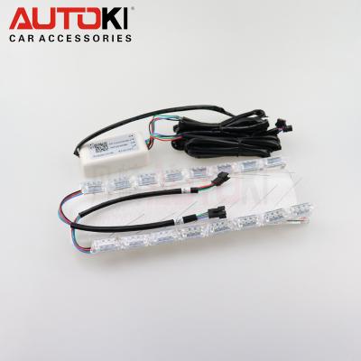 China Autoki New 12V RGB 7 Daytime Running Colors Phone App LED DRL Light Flexible Crystal Daytime Running Light for sale