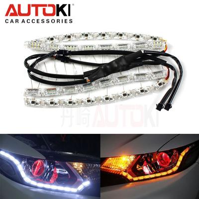 China ABS Crystal Autoki Flexible led drl universal crystal led light daytime running light led flexible drl for sale