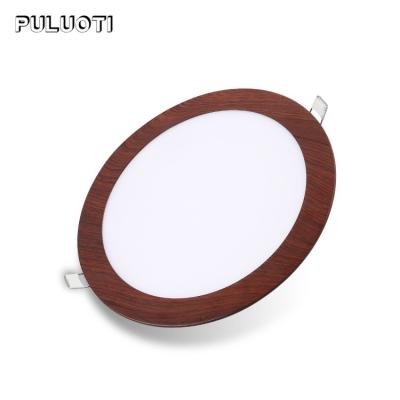 China Wood recessed ceiling wall light smd 3w 6w 9w 12w 15w 18w modern indoor 24w recessed round panel light round led flat panel light for sale