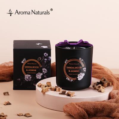 China Home Fragrance and Home Decoration Aroma Naturals Black Soy Wax Candles Scented Luxury Candle Gift Set Scented Soy Wax Candles for sale