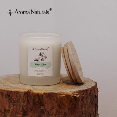 China Natural Products Home Aroma Decoration Fragrance and Soy Candle Home Scented Eco Scented Candle Solid Wood Lid for sale