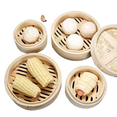 China Wholesale Custom Handmade Commercial Layer Steamed Dim Sum Chinese Dumplings Bamboo Steamer Mini Food Steamer for sale