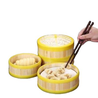 China Round 14.5cmBamboo Viable/Factory Price Square Plastic Bamboo Steamer for sale