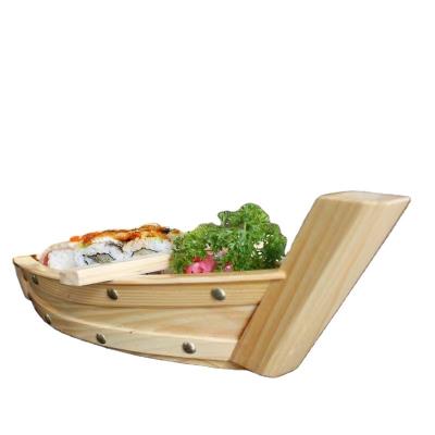 China Viable Factory Wholesale Custom Natural Paddles Wooden Sushi Boat for sale