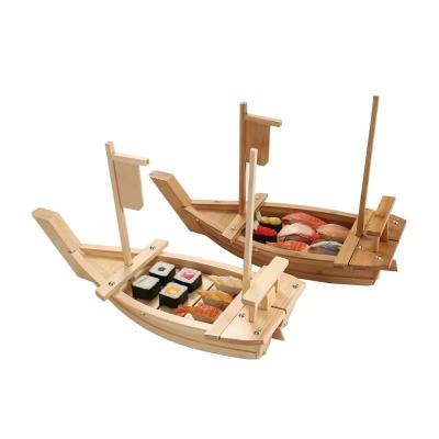 China Sustainable Custom Natural Wooden Sushi Boat Sushi Boat Wood for sale