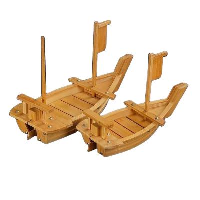 China Sustainable Sushi Boat 80cm Japanese Bamboo Sushi Boat for sale