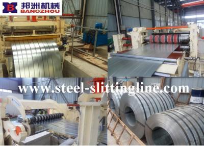 China Hydraulic Steel Slitting Line For Coil Sheet , White 15MT Coil Weight for sale