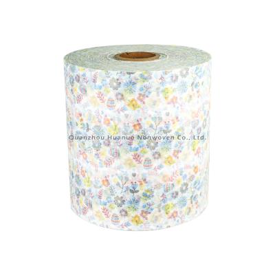 China Sustainable Printed hot air nonwoven raw material for baby diaper production FREE SAMPLE provided for sale