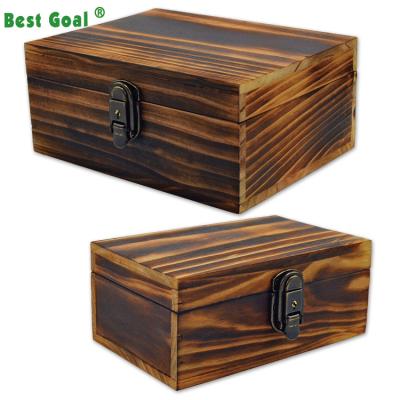 China Europe 2 Sets Jewelry Box Handcraft Rustic Wooden Storage Box for sale