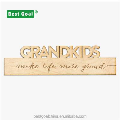 China China Home Wall Decoration Wooden Sign Carved Words Gifts Sign for sale