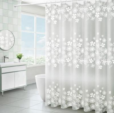 China Hookless Peva plain fabric Nordic viable Tenda DA doccia waterproof peva Nordic shower curtain for bathroom for sale