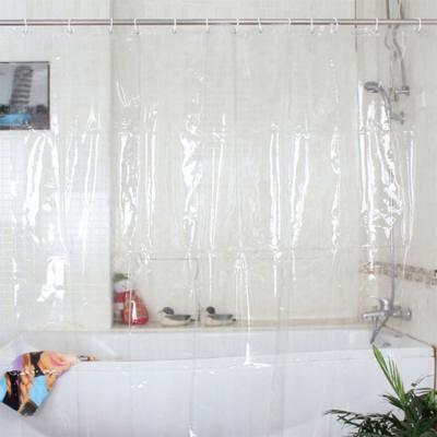 China Designer Bathroom Cortina de ducha durable clear waterproof antimicrobial rust proof peva shower curtain durable pev shower curtain for sale