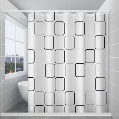 China Sustainable 3d Thick Bathroom Peva Sheer Shower Curtain Waterproof Peva Shower Curtain for sale