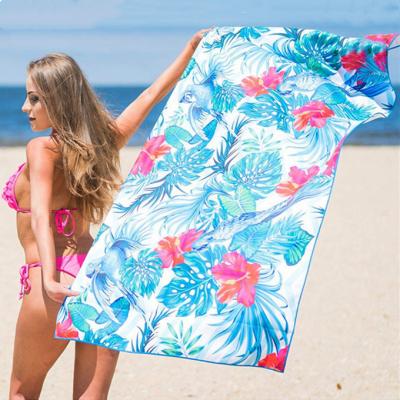 China Hawaii Flower Sublimation Beach Towel QUICK DRY Summer for sale