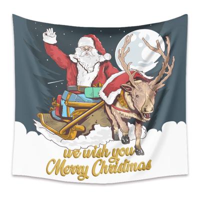 China Modern Christmas Bedroom Digital Custom Tapestry Printing Santa Claus Anime Tapestry Wall Hanging Tapestry for sale