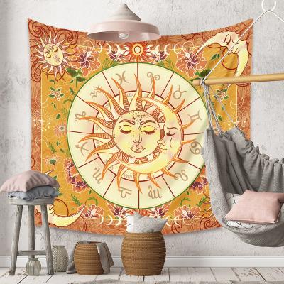 China Modern Sun and Spiritual Moon Tarot Tapestry Wall Hanging for sale