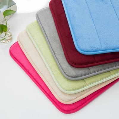 China Sustainable Modern Anti Slip Chenille Absorbent Quick Dry Bath Mat for sale