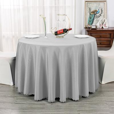 China White Solt Soild Color Dining Party Banquet Wedding Tablecloth Round for sale