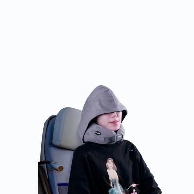 China PORTABLE PORTABLE Hood for Darkening and Privacy Airplane, Car, Train, Bus and Home Use Travel Pillow Hoodie Memory Foam Neck for Travel for sale