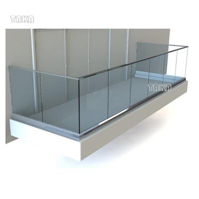 China modern modern balcony/terrace glass balustrade design for balustrade aluminum balcony u channel glass balustrade for sale