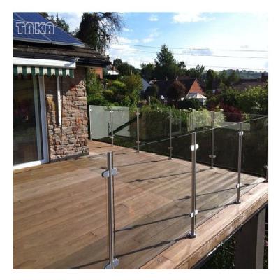 China Modern Stainless Steel Balustrade Post Barrier For Tempered Glass Balustrade Balcony Post Pillar Railing Glass Column for sale