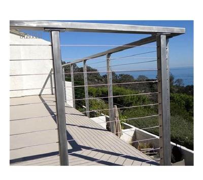 China TAKA Modern Outdoor Floor /wall Mounted Balustrade Post Glass Fencing Cable Railing System for sale