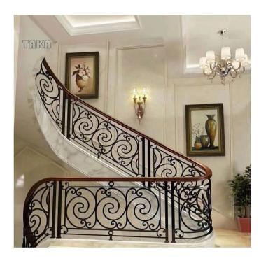 China Modern Hot Selling Classic Wrought Iron Staircase Fencing Cheap Balustrade Balustrades Baluster Handrail for sale