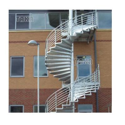 China TAKA Outdoor Traditional Galvanizing Steel Spiral Staircase/Wrought Iron Metal Spiral Staircase for sale